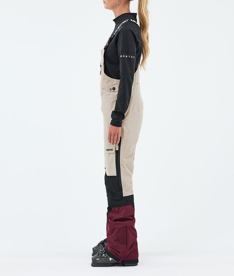 Fawk W Pantaloni Sci Donna Sand/Black/Burgundy, Image 3 of 7