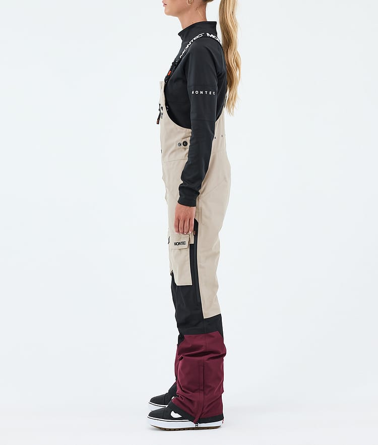 Fawk W Pantaloni Snowboard Donna Sand/Black/Burgundy, Image 3 of 7