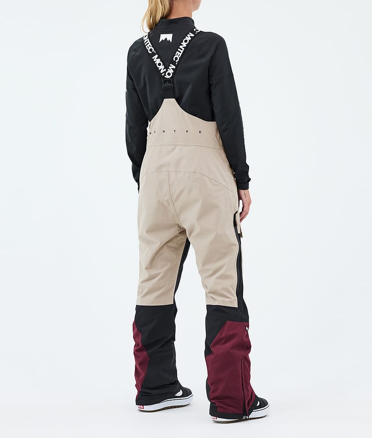 Fawk W Pantaloni Snowboard Donna Sand/Black/Burgundy, Image 4 of 7