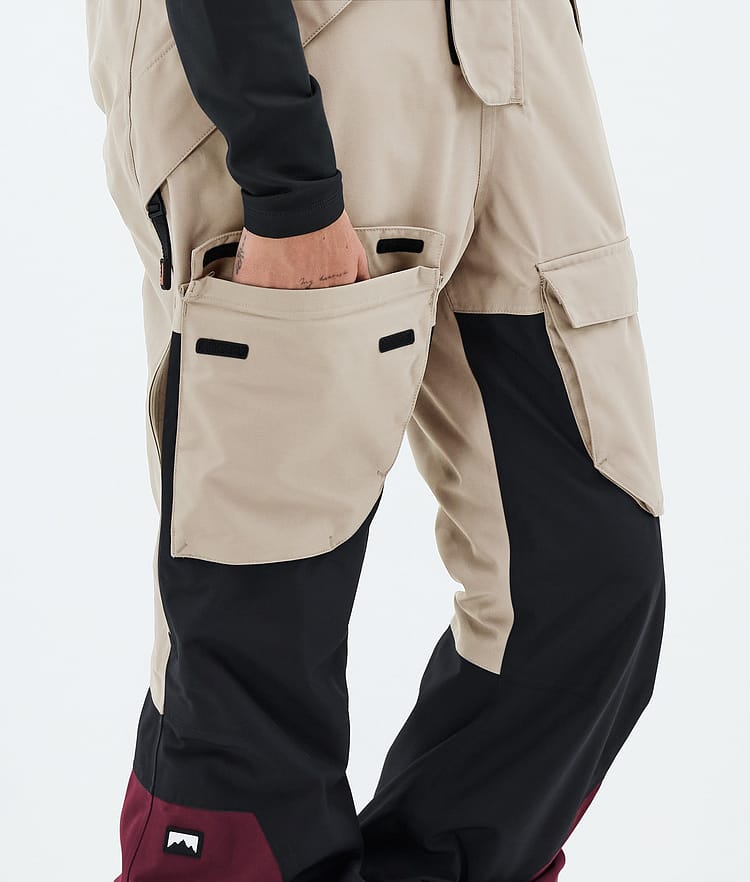 Fawk W Pantaloni Snowboard Donna Sand/Black/Burgundy, Image 7 of 7