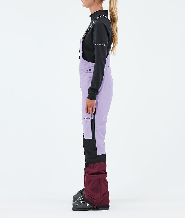 Fawk W Pantalon de Ski Femme Faded Violet/Black/Burgundy, Image 3 sur 7