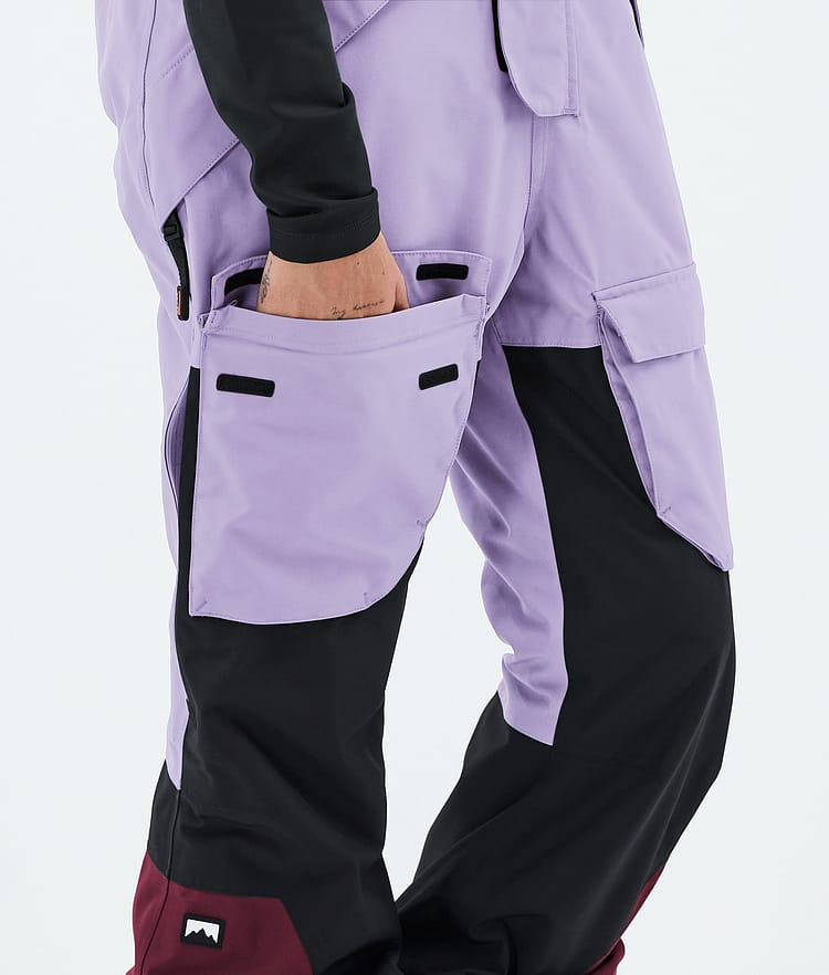 Fawk W Pantalon de Ski Femme Faded Violet/Black/Burgundy, Image 7 sur 7