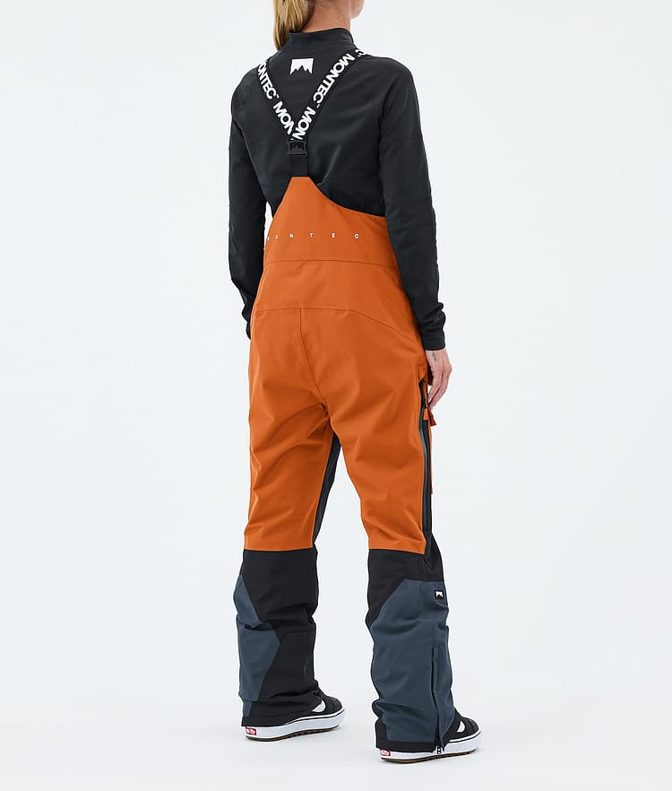 Fawk W Snowboard Bukser Dame Burned Orange/Black/Metal Blue, Image 4 of 7