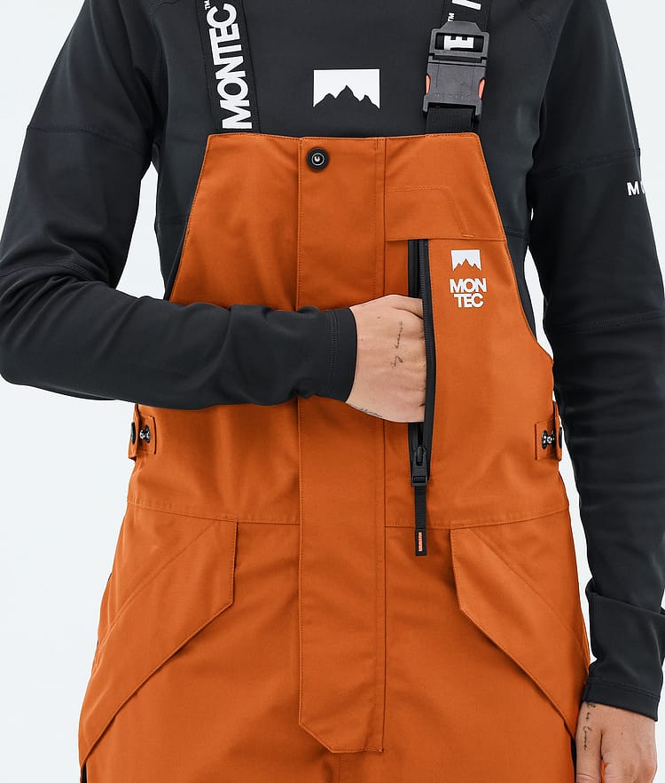 Fawk W Snowboard Bukser Dame Burned Orange/Black/Metal Blue, Image 6 of 7