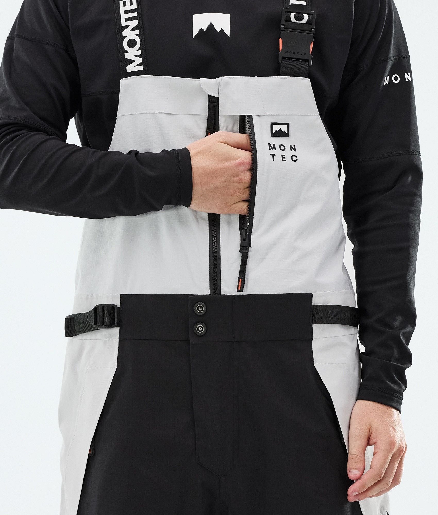 Montec Dozer Snowboard Pants Men Light Grey/Black | Montecwear.com
