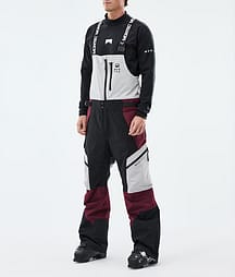 Montec Dozer Skibroek Heren Light Grey/Black/Burgundy