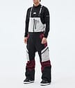 Montec Dozer Kalhoty na Snowboard Pánské Light Grey/Black/Burgundy