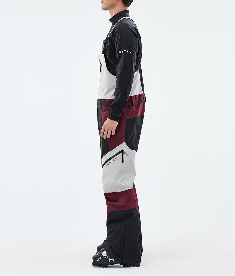 Dozer Ski Pants Men Light Grey/Black/Burgundy, Image 2 of 6