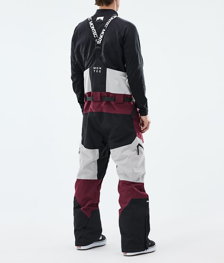 Dozer Snowboard Pants Men Light Grey/Black/Burgundy, Image 3 of 6