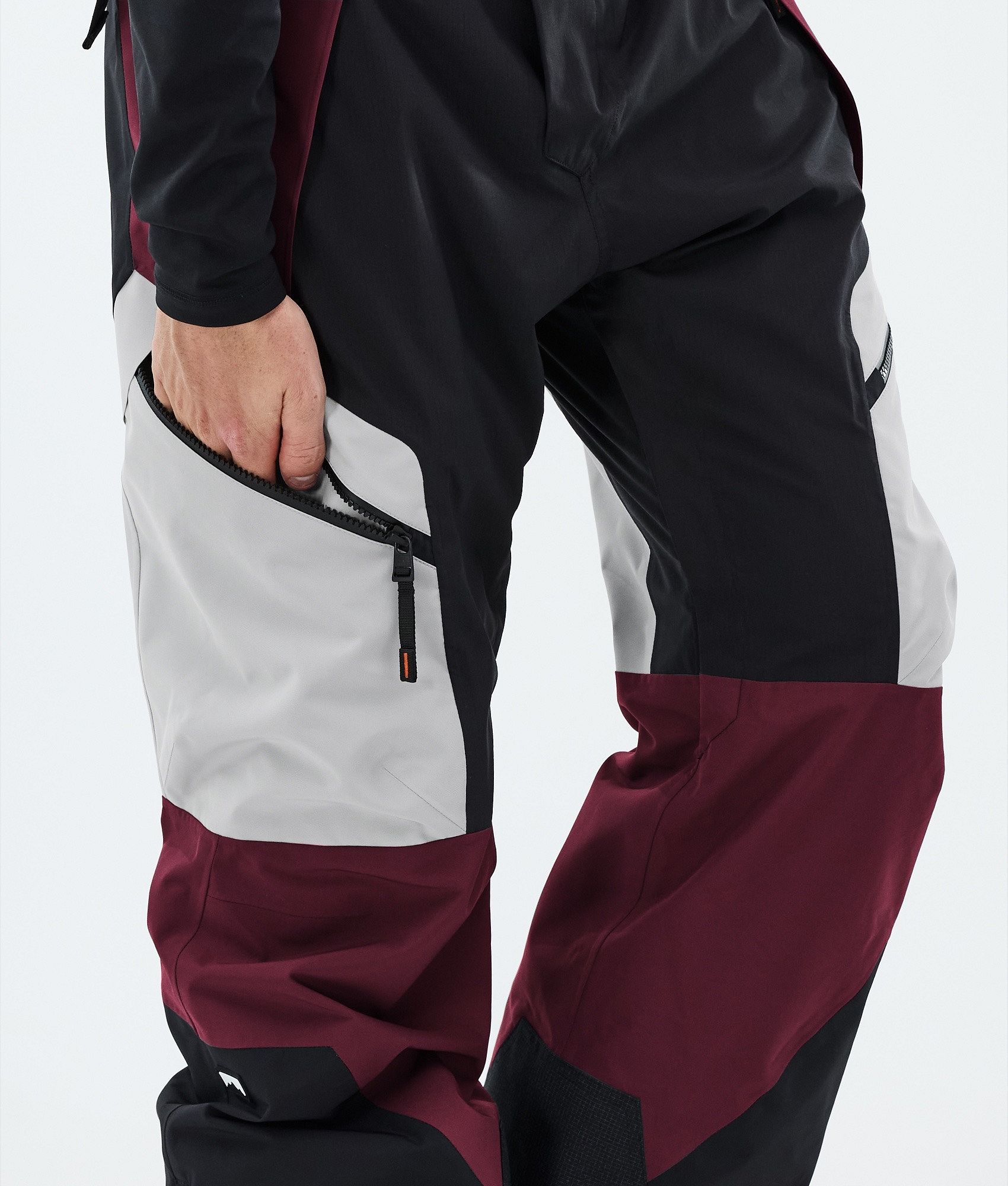 Montec Dozer Snowboard Pants Men Light Grey/Black/Burgundy