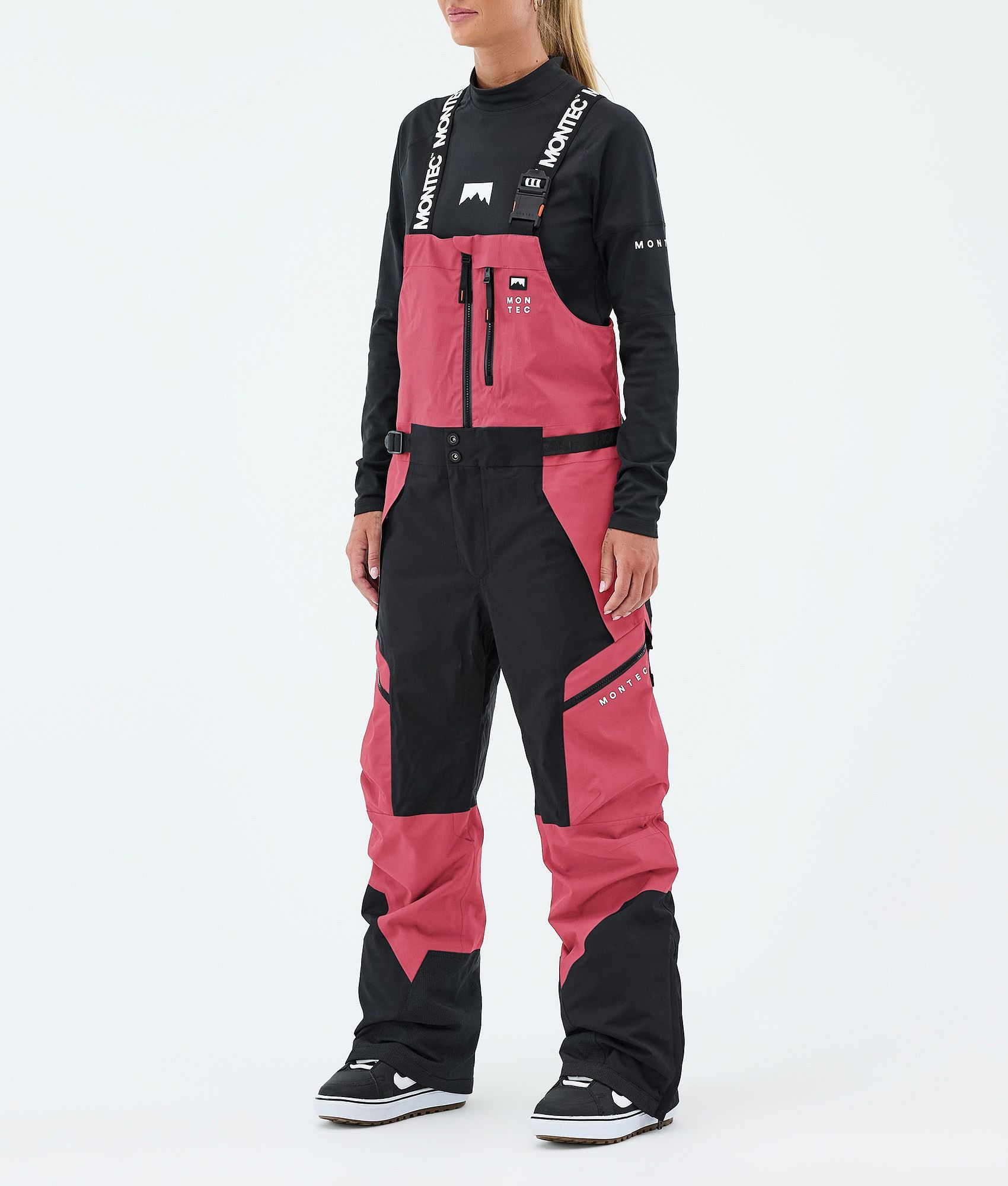Montec Dozer W スノボ パンツ レディース Light Red/Black - レッド