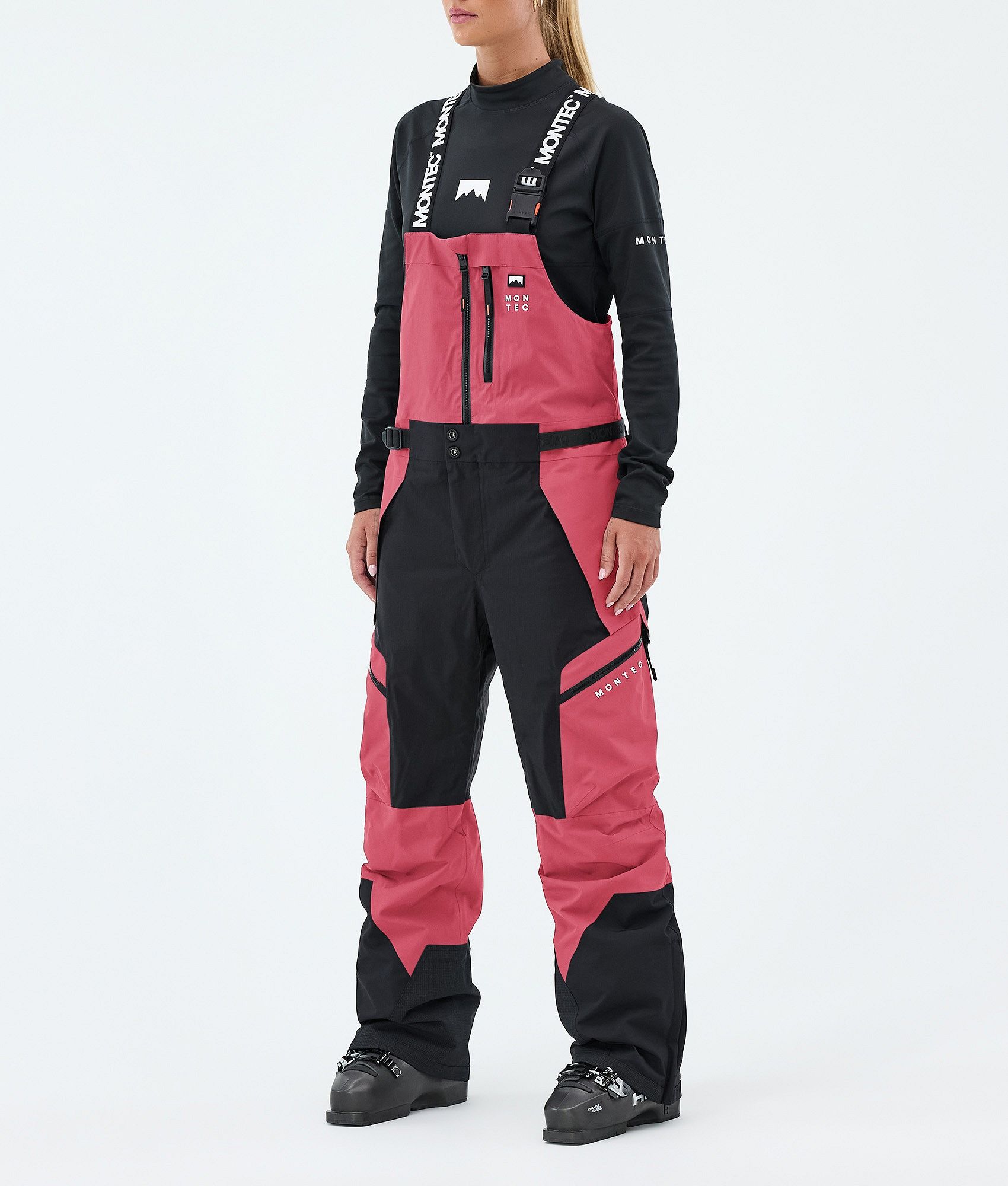 Montec Dozer W Ski Pants Women Light Red/Black | Montecwear.com