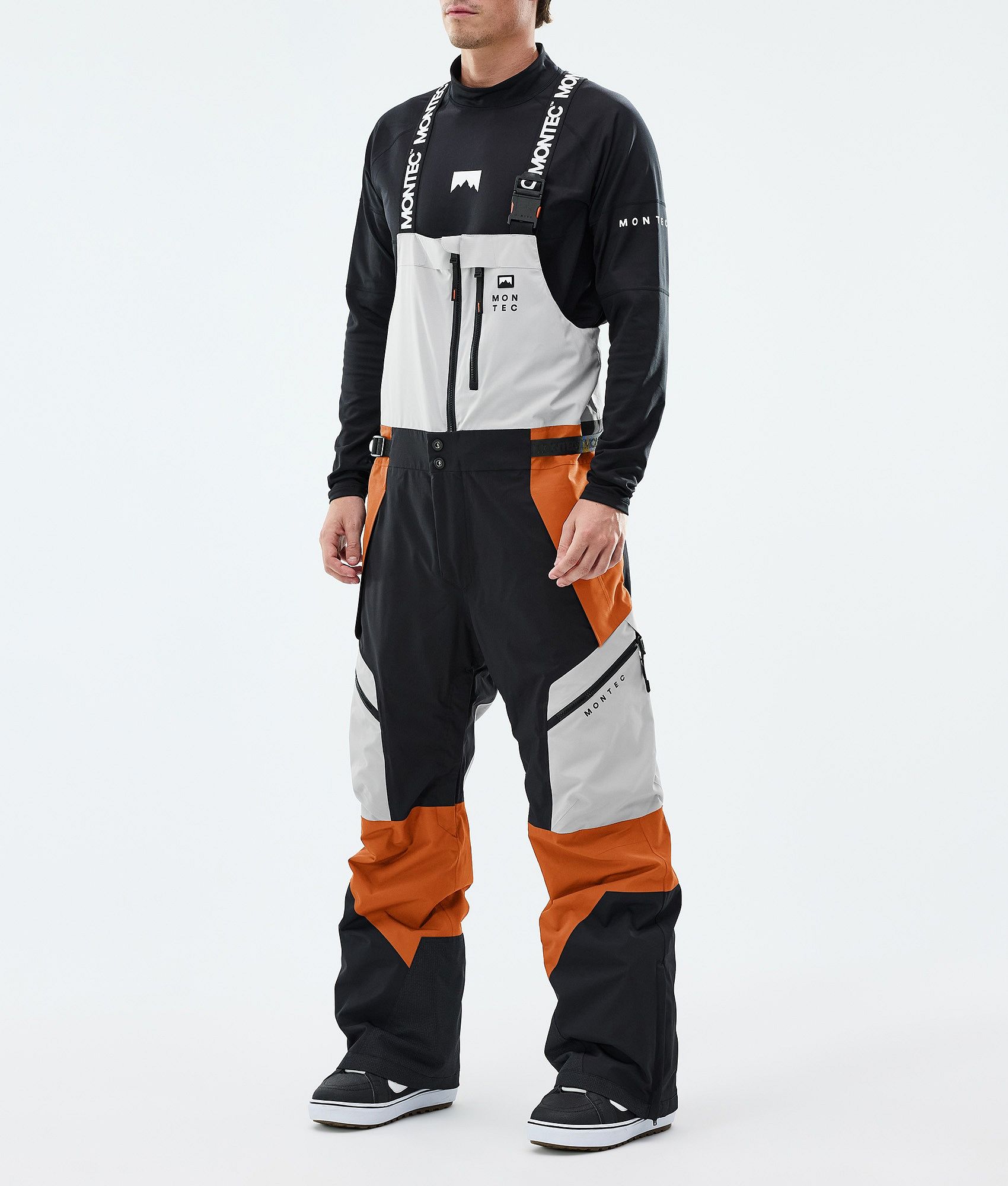 Montec Dozer スノボ パンツ メンズ Light Grey/Black/Burned Orange