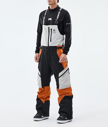 Dozer Pantalon de Snowboard Homme Light Grey/Black/Burned Orange