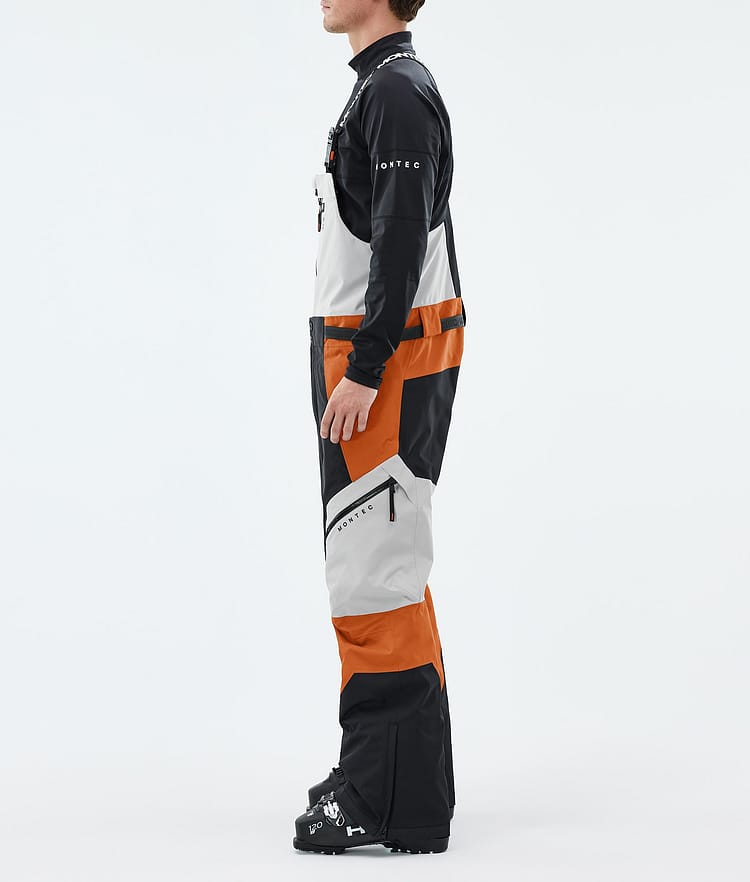 Dozer Lyžařské Kalhoty Pánské Light Grey/Black/Burned Orange, Image 2 of 6