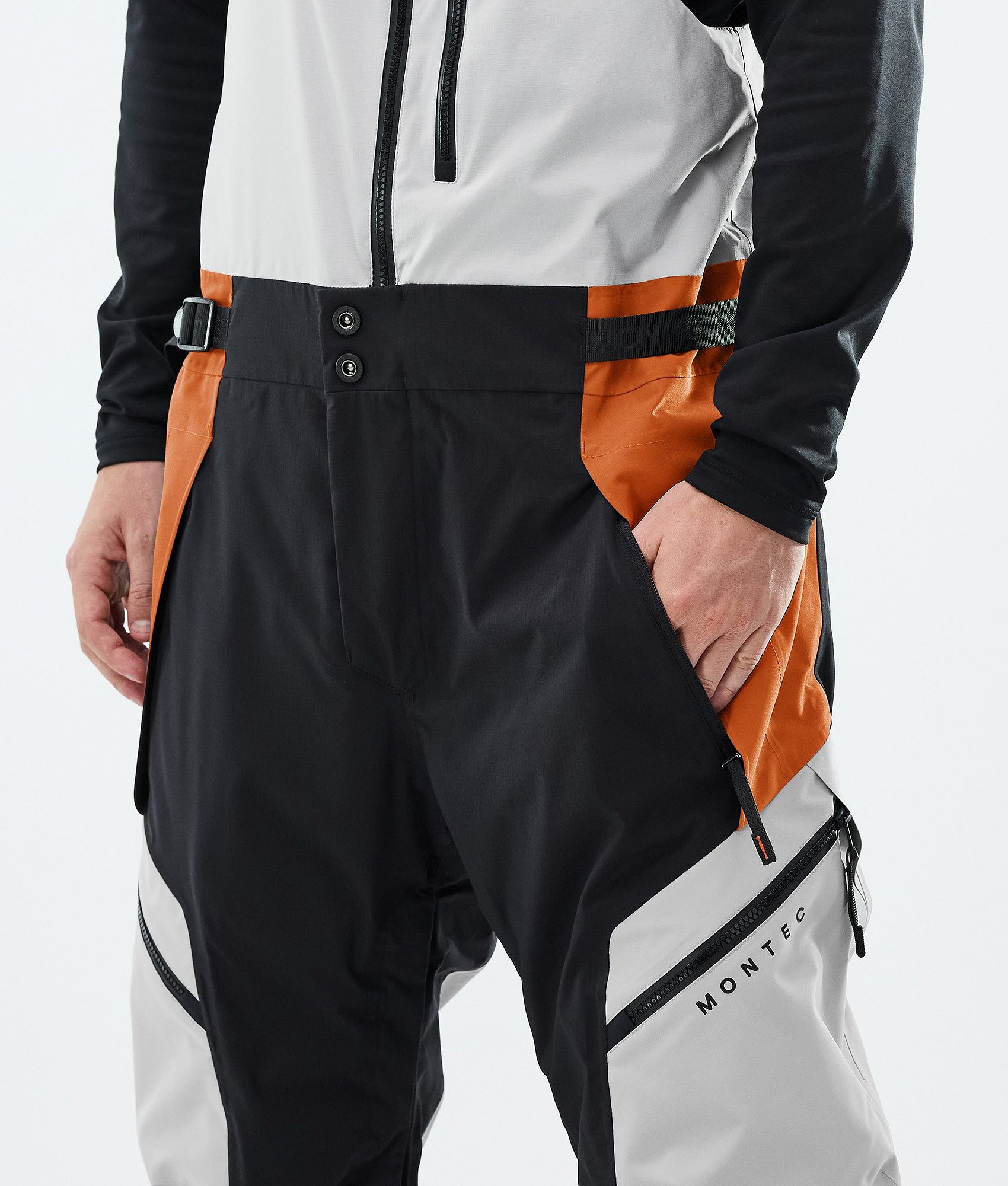 Montec Dozer スノボ パンツ メンズ Light Grey/Black/Burned Orange