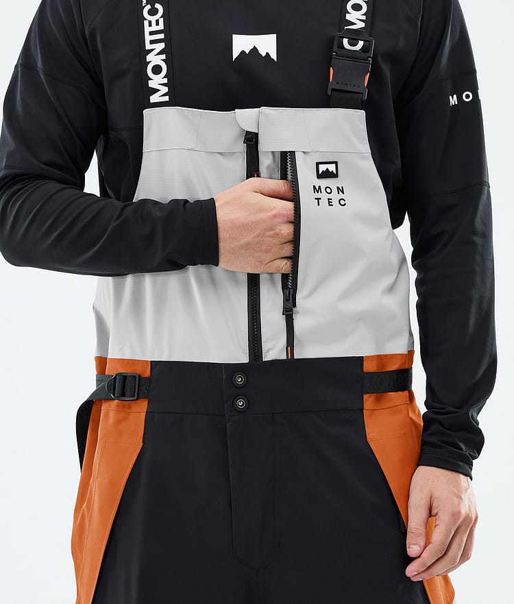 Dozer Lyžařské Kalhoty Pánské Light Grey/Black/Burned Orange, Image 5 of 6