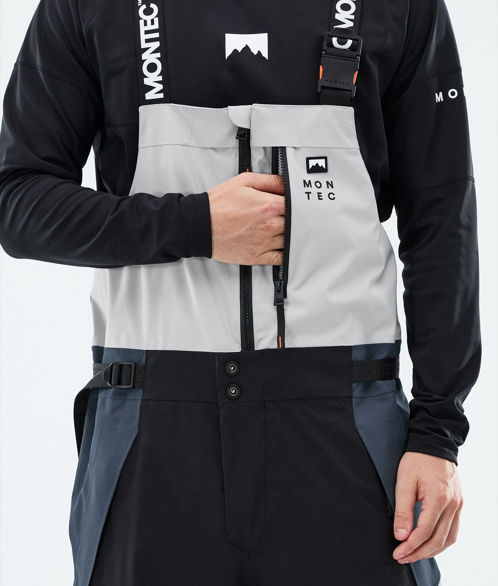 Montec Dozer スノボ パンツ メンズ Light Grey/Black/Metal Blue