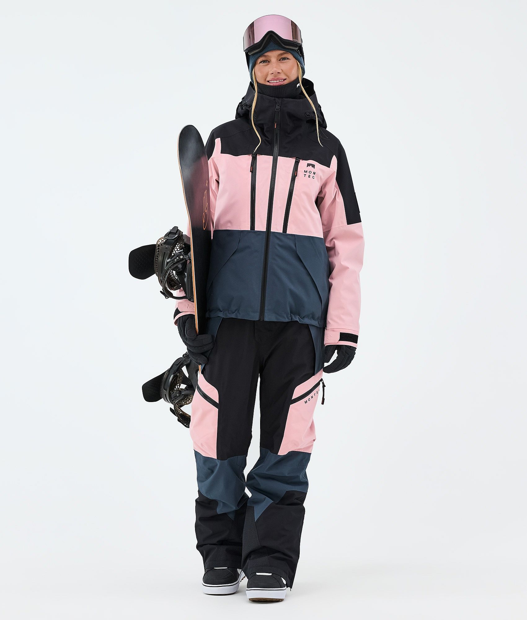 Montec Dozer W スノボ パンツ レディース Soft Pink/Black/Metal Blue