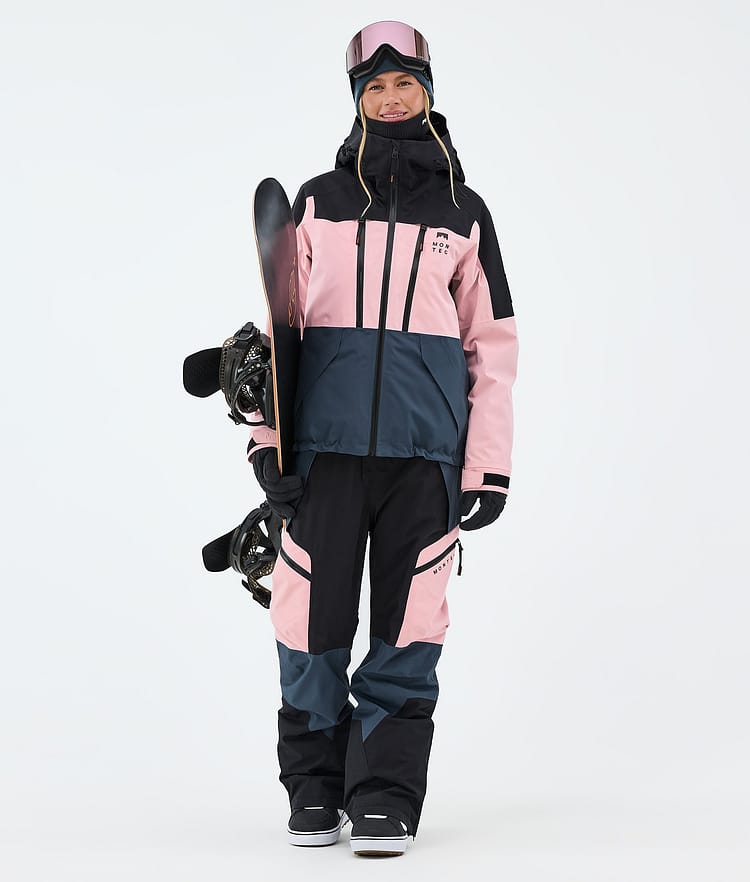 Dozer W Snowboardbukse Dame Soft Pink/Black/Metal Blue, Image 2 of 7