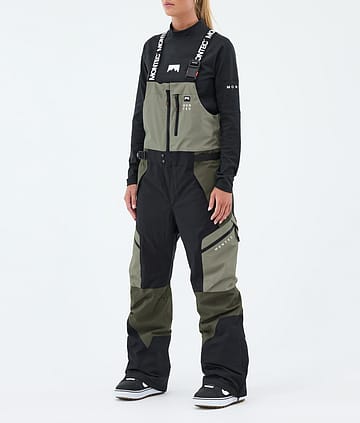 Dozer W Snowboard Bukser Dame Greenish/Black/Olive Green