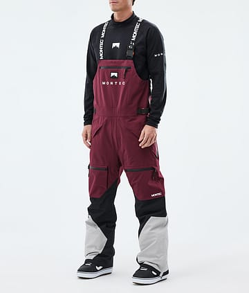 Arch Snowboard Pants Men Burgundy/Black/Light Grey