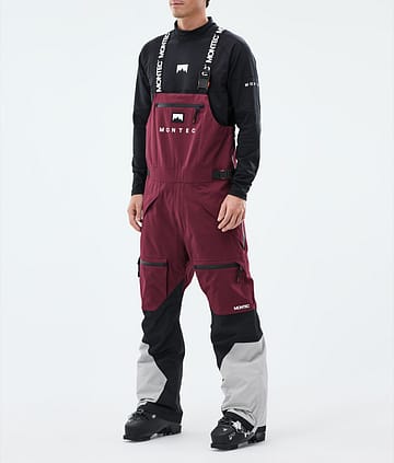 Arch Ski Pants Men Burgundy/Black/Light Grey