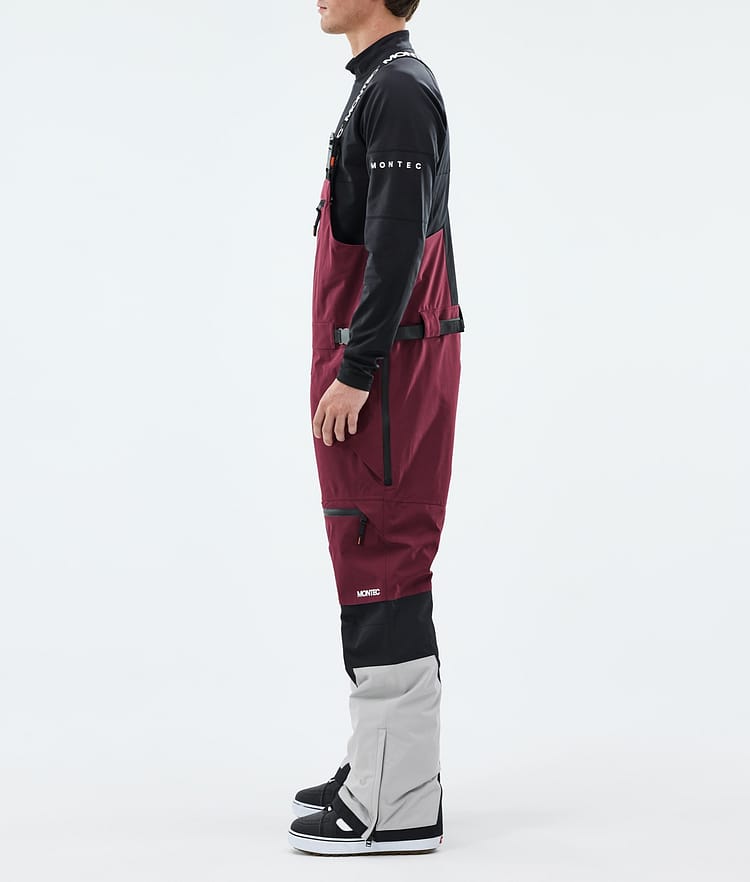 Arch Snowboard Pants Men Burgundy/Black/Light Grey, Image 2 of 6