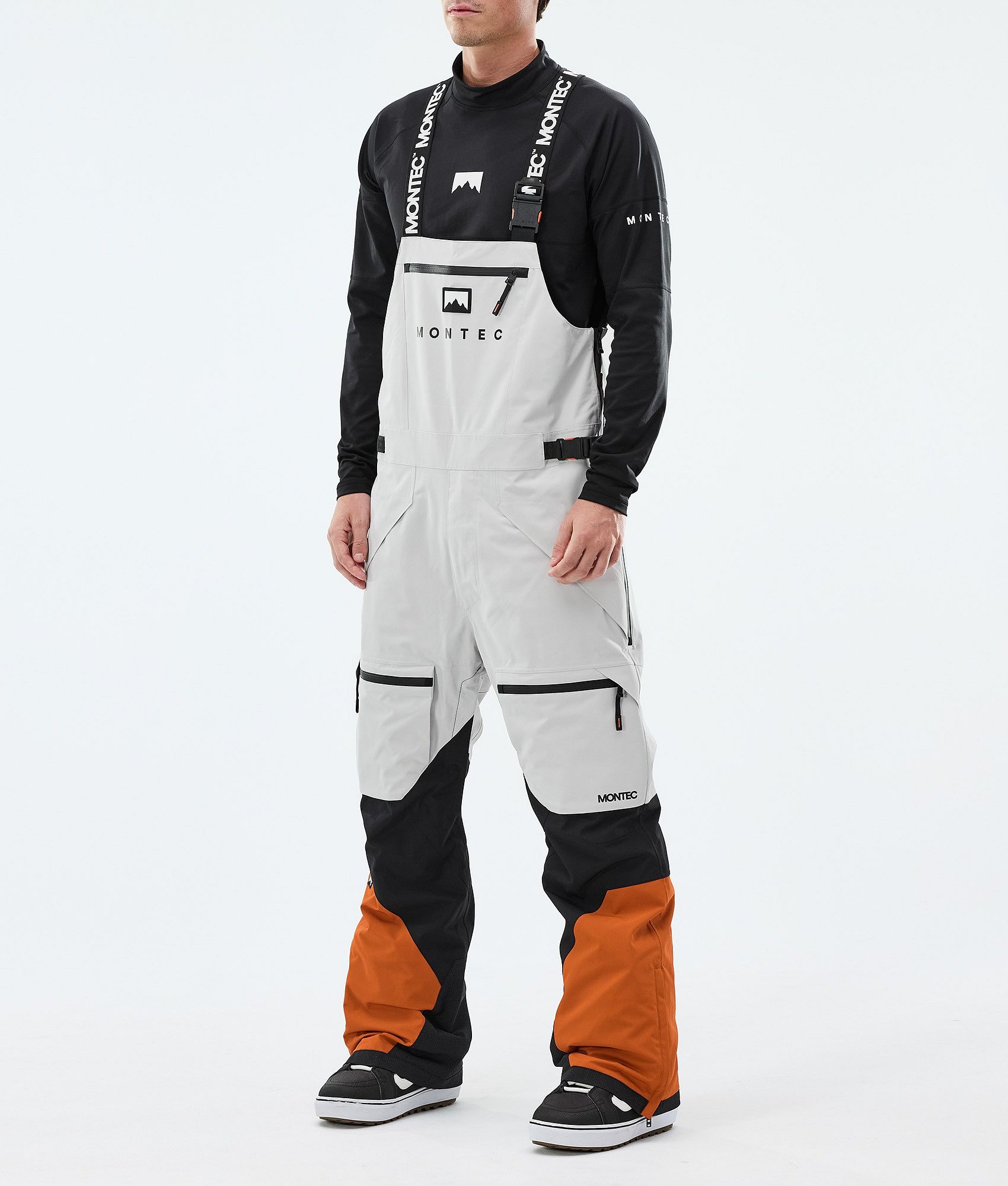 Montec Arch スノボ パンツ メンズ Light Grey/Black/Burned Orange
