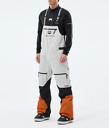 Montec Arch Kalhoty na Snowboard Pánské Light Grey/Black/Burned Orange