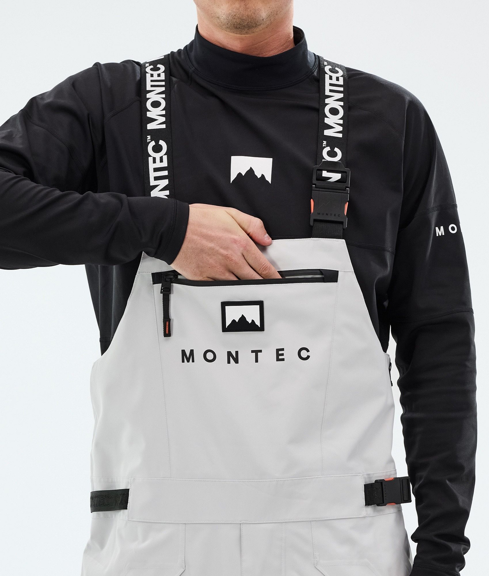 Montec Arch スノボ パンツ メンズ Light Grey/Black/Burned Orange