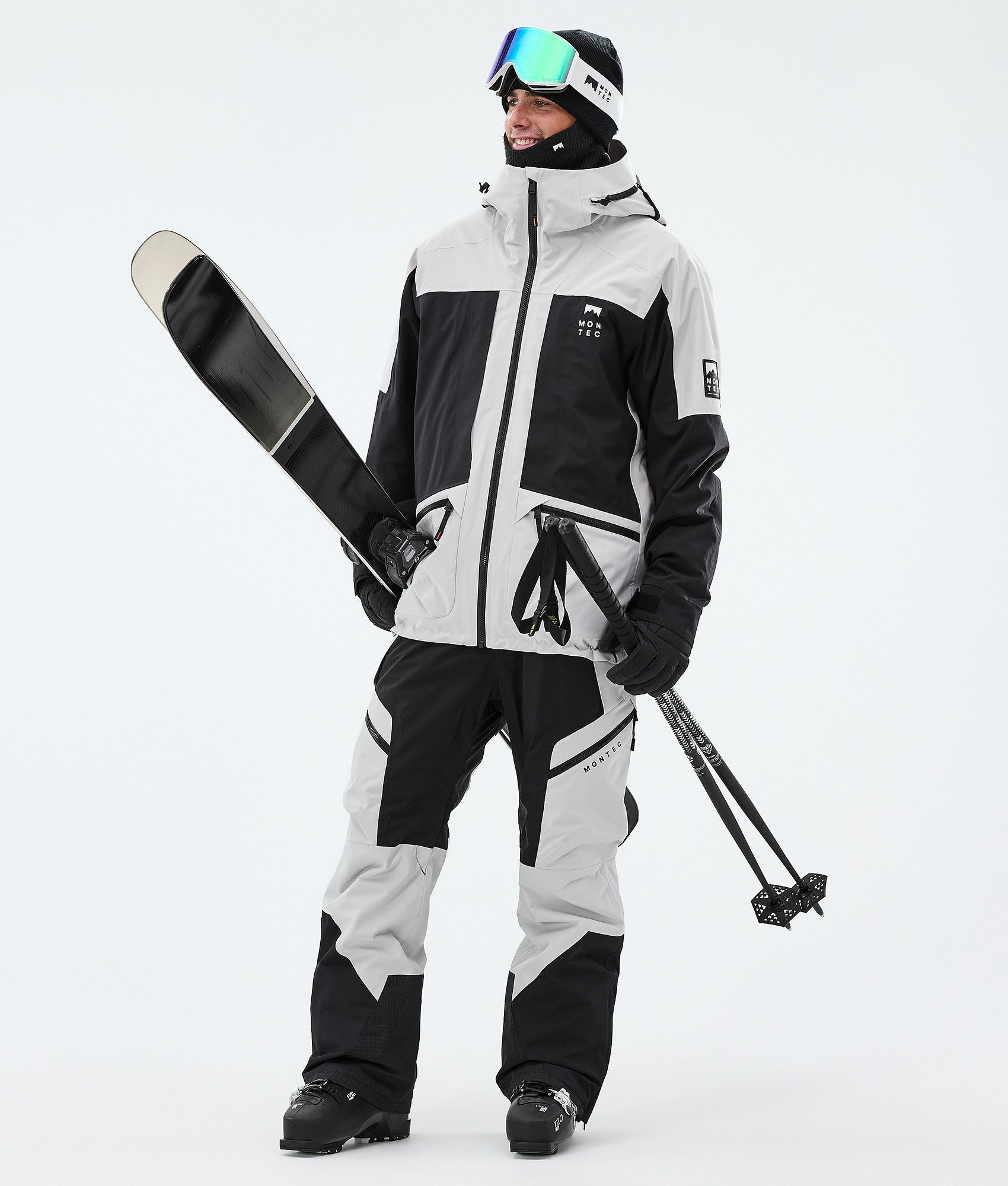 Montec Morpheus Ski Jacket Men Light Grey/Black | Montecwear.com