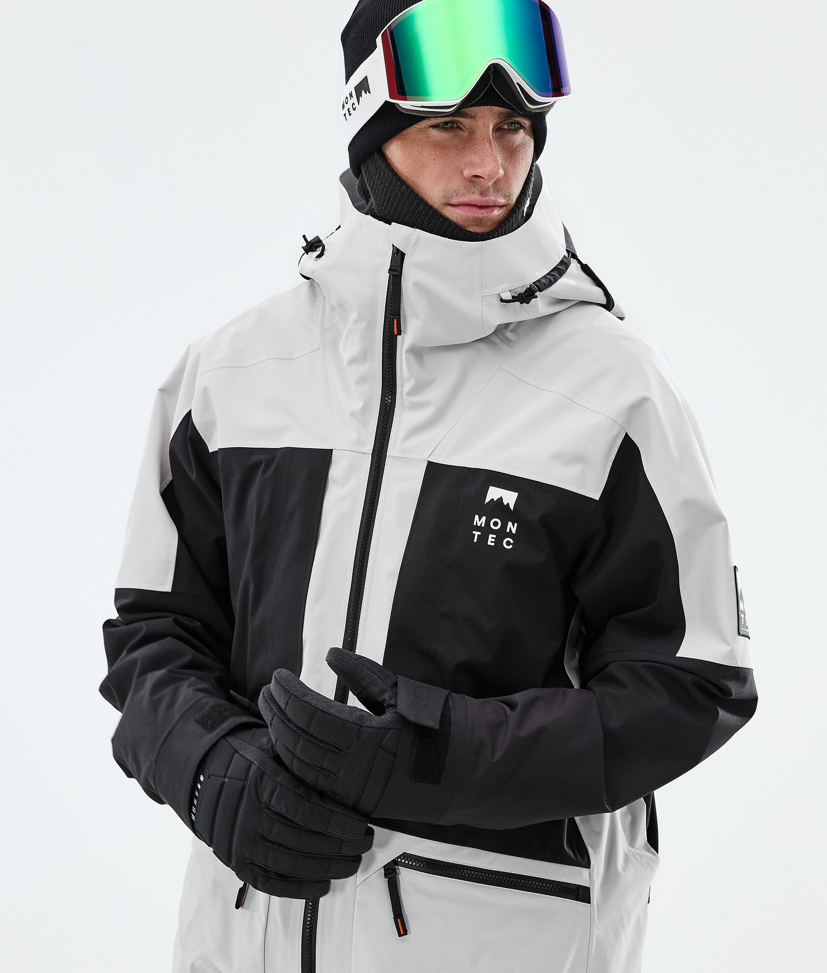 Montec Morpheus Snowboard Jacket Men Light Grey/Black | Montecwear.com