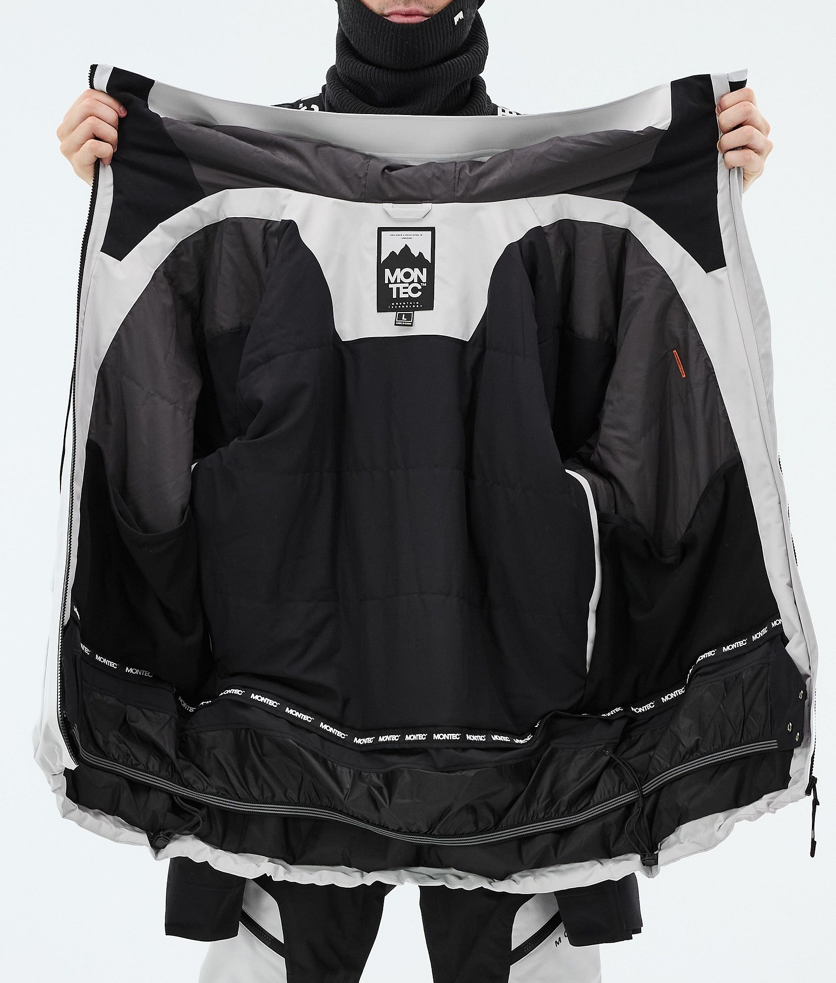 Montec Morpheus Snowboard Jacket Men Light Grey/Black | Montecwear.com
