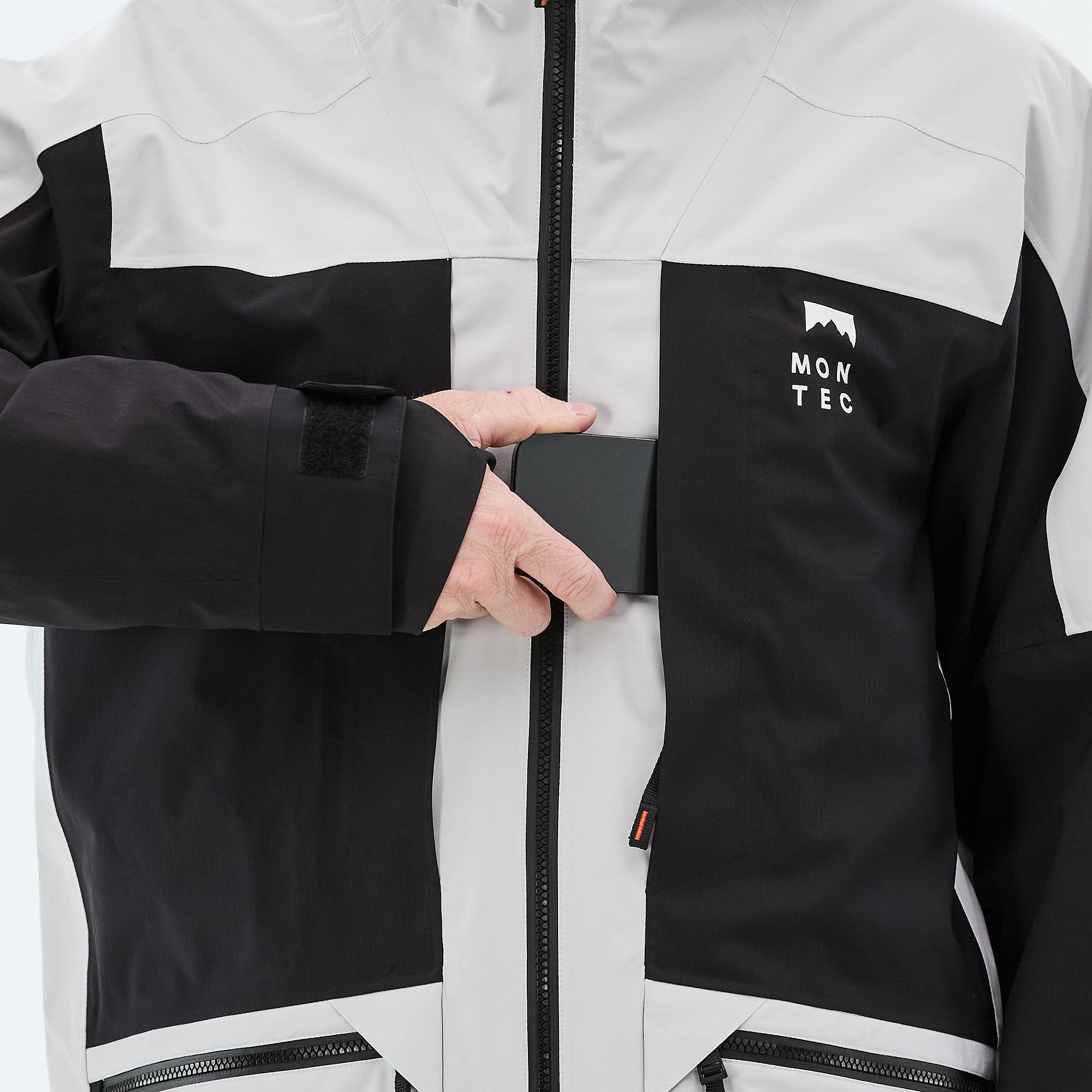 Montec Morpheus Snowboard Jacket Men Light Grey/Black | Montecwear.com