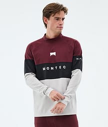 Montec Alpha Termotričko Pánské Burgundy/Black/Light Grey