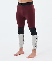 Montec Alpha Base Layer Pant Men Burgundy/Black/Light Grey