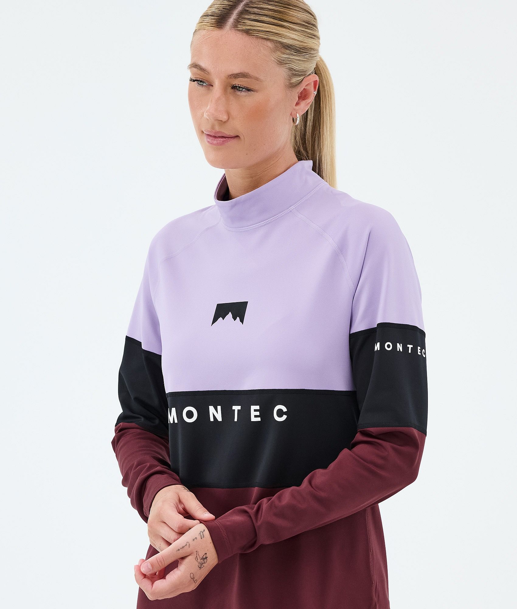 Montec Alpha W Funktionsshirt Damen - Faded Violet/Black/Burgundy