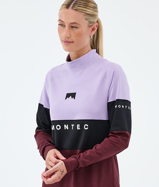 Alpha W Tee-shirt thermique Femme Faded Violet/Black/Burgundy