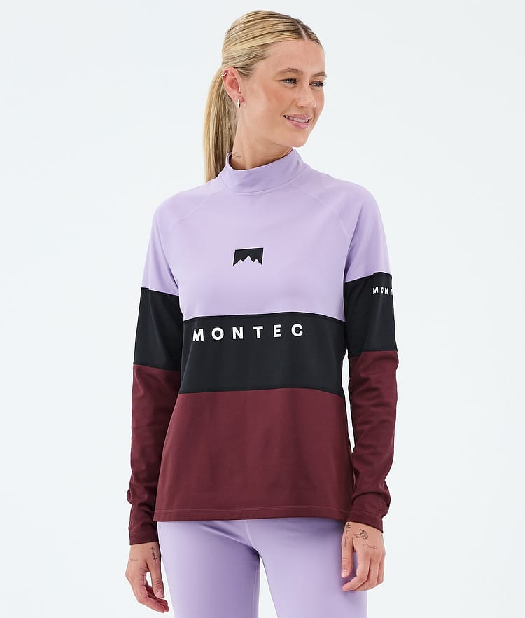 Alpha W Basislaag Top Dames Faded Violet/Black/Burgundy, Image 2 of 5