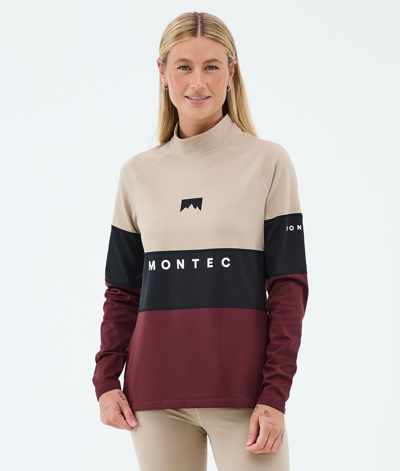 Montec Alpha W Funktionsshirt Damen - Sand/Black/Burgundy