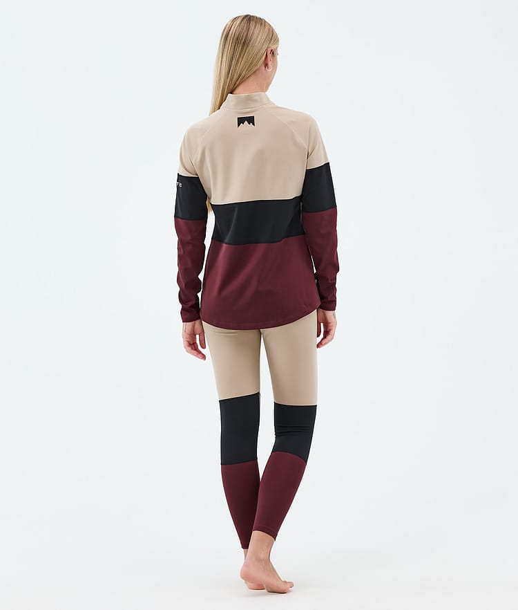 Alpha W Basislaag Top Dames Sand/Black/Burgundy, Image 4 of 5