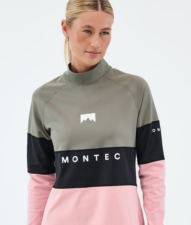 Alpha W Base Layer Top Women Greenish/Black/Soft Pink, Image 2 of 5