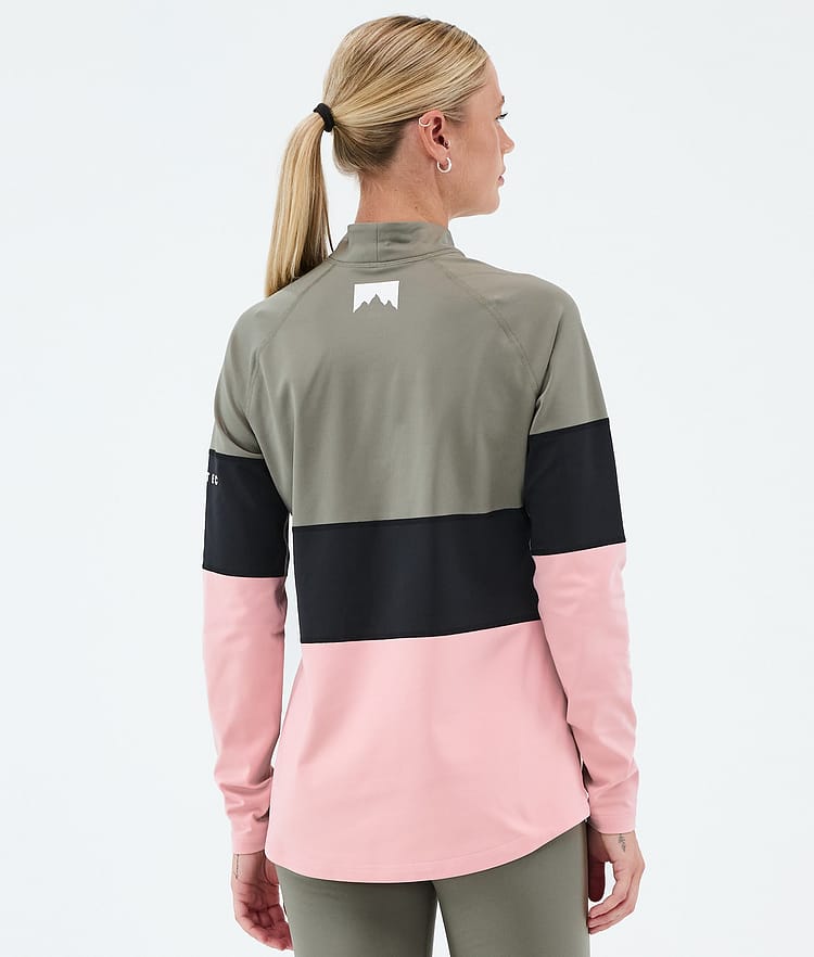 Alpha W Base Layer Top Women Greenish/Black/Soft Pink, Image 5 of 5