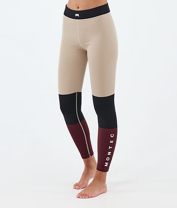 Alpha W Base Layer Pant Women Sand/Black/Burgundy