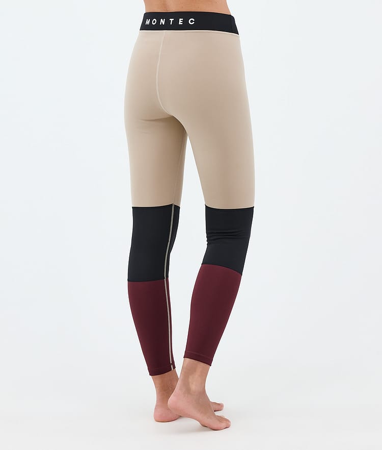 Alpha W Basislaag Broek Dames Sand/Black/Burgundy, Image 2 of 7