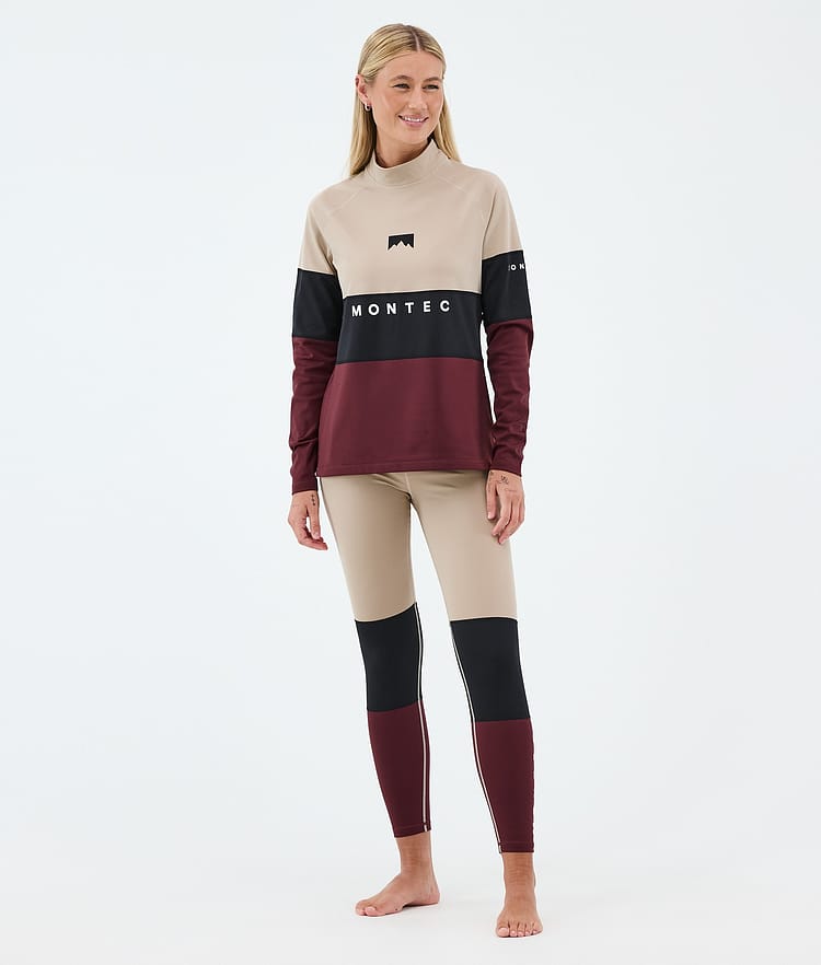 Alpha W Basislaag Broek Dames Sand/Black/Burgundy, Image 3 of 7