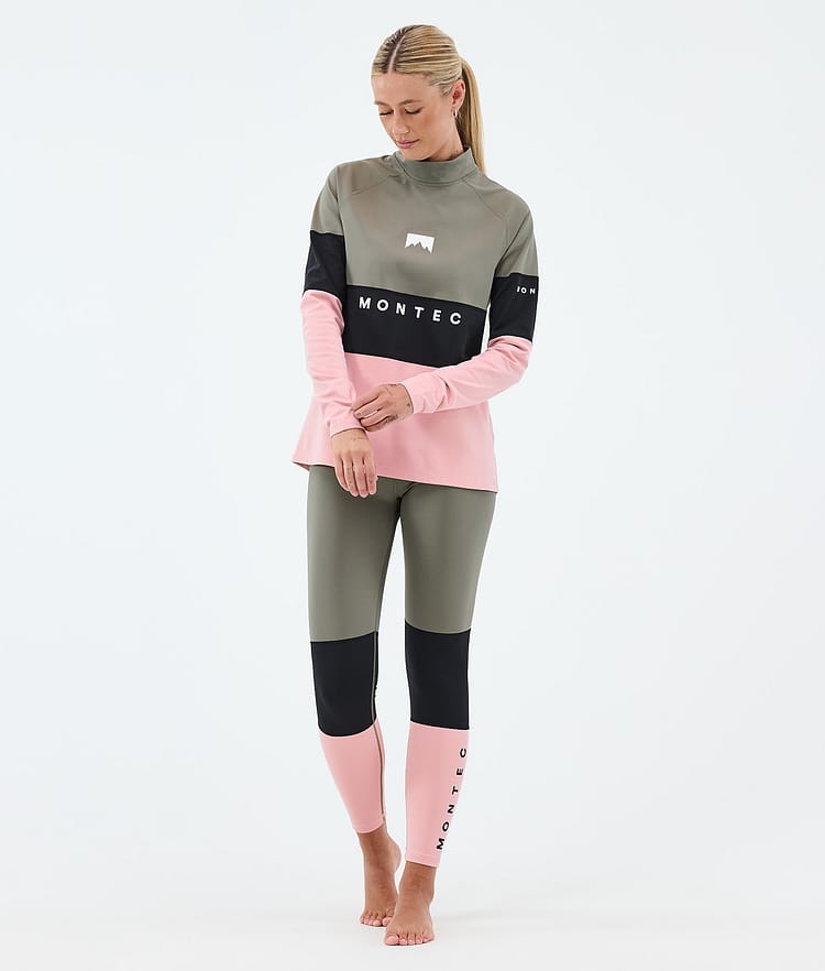 Alpha W Basislaag Broek Dames Greenish/Black/Soft Pink, Image 3 of 7