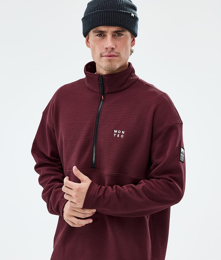 Nova Midlayer Sweater Men Burgundy, Image 2 of 6