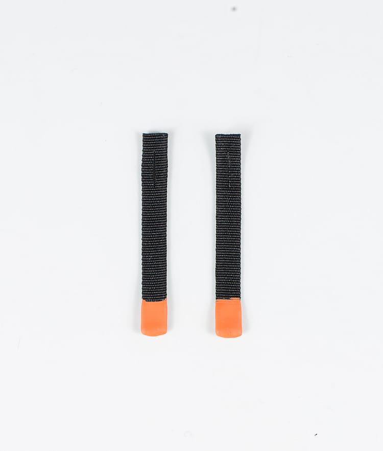 2pc Rips Tape Zip Puller Náhradní díl Black/Orange Tip, Obrázek 1 z 3